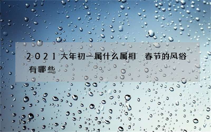 2021大年初一属什么属相 春节的风俗有哪些
